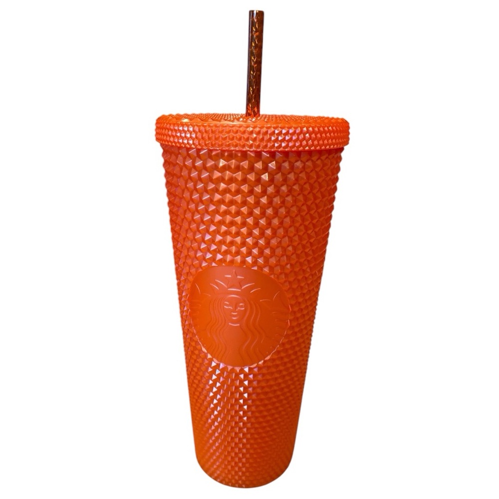 Starbucks Orange Pearl Studded Tumbler